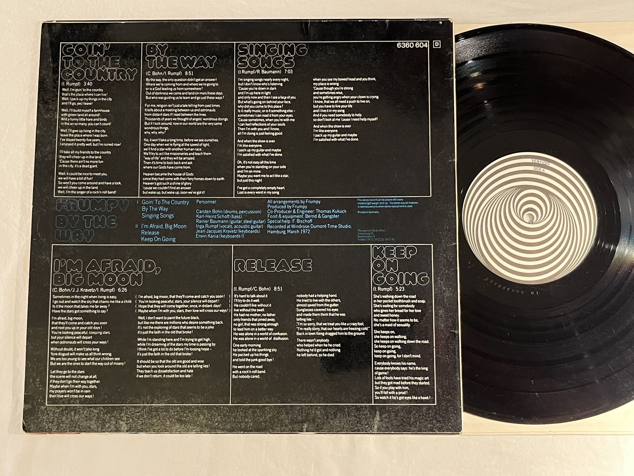 Omslagsbild för skivan FRUMPY by the way LP -72 Ger VERTIGO 6360 604 *** KRAUTROCK ***