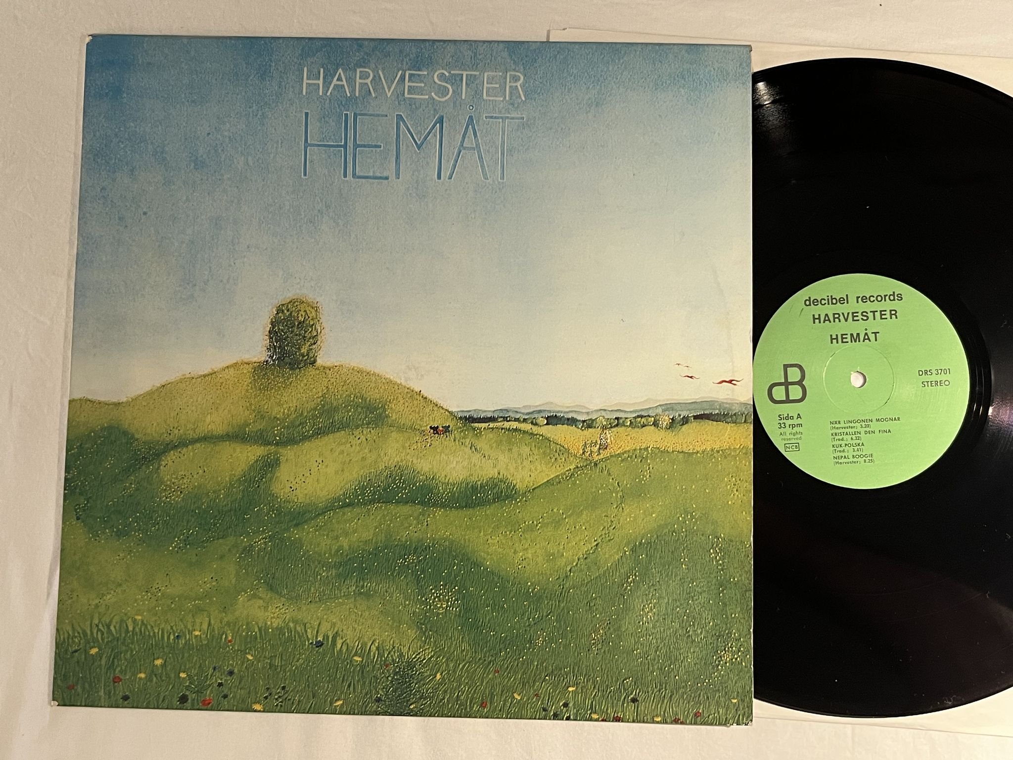 Omslagsbild för skivan HARVESTER hemåt LP Swe DECIBEL DRS 3701 *** RARE PROG ***