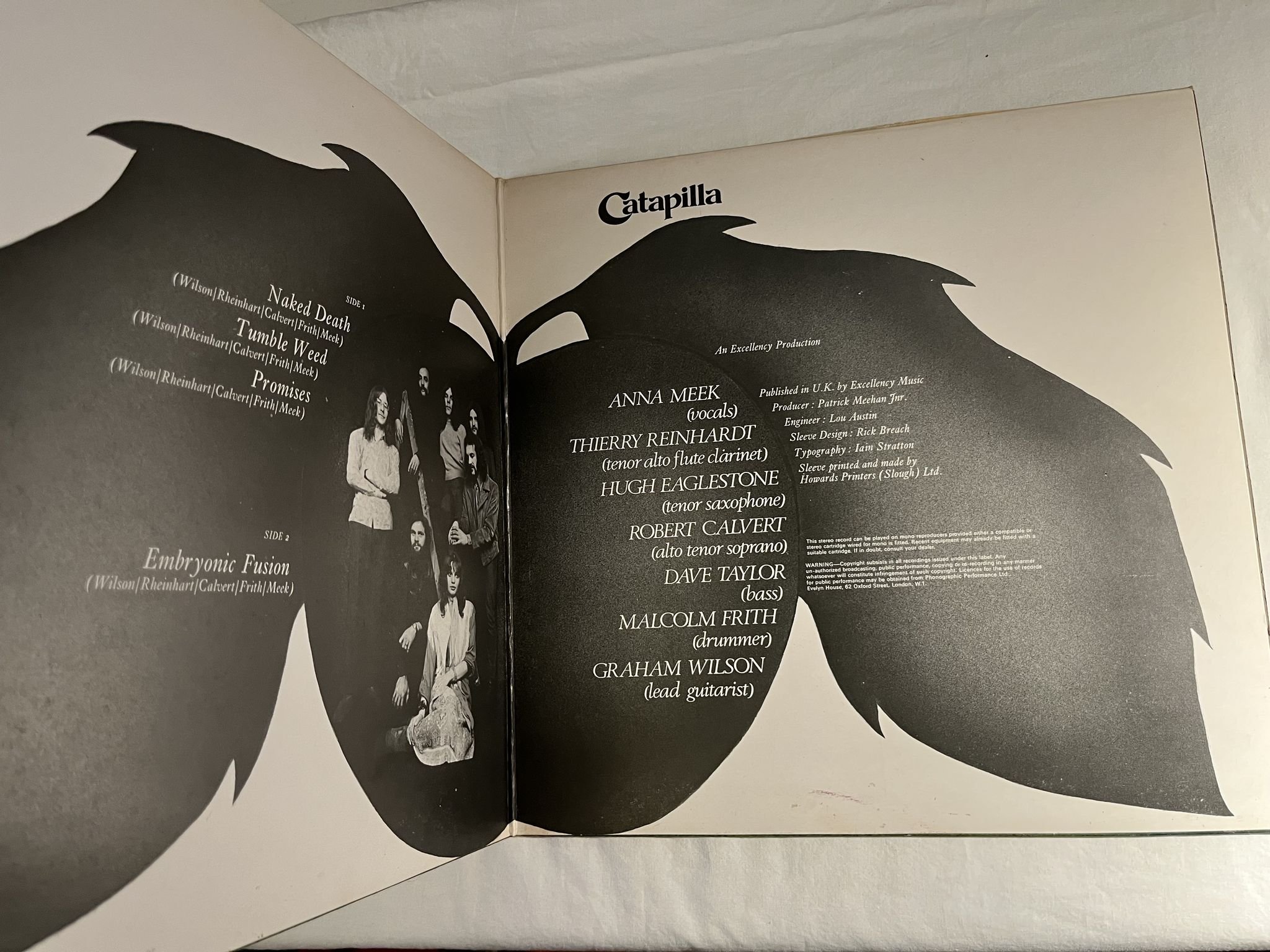 Omslagsbild för skivan CATAPILLA s/t LP -71 UK VERTIGO 6360 029 *** RARE PROG ***