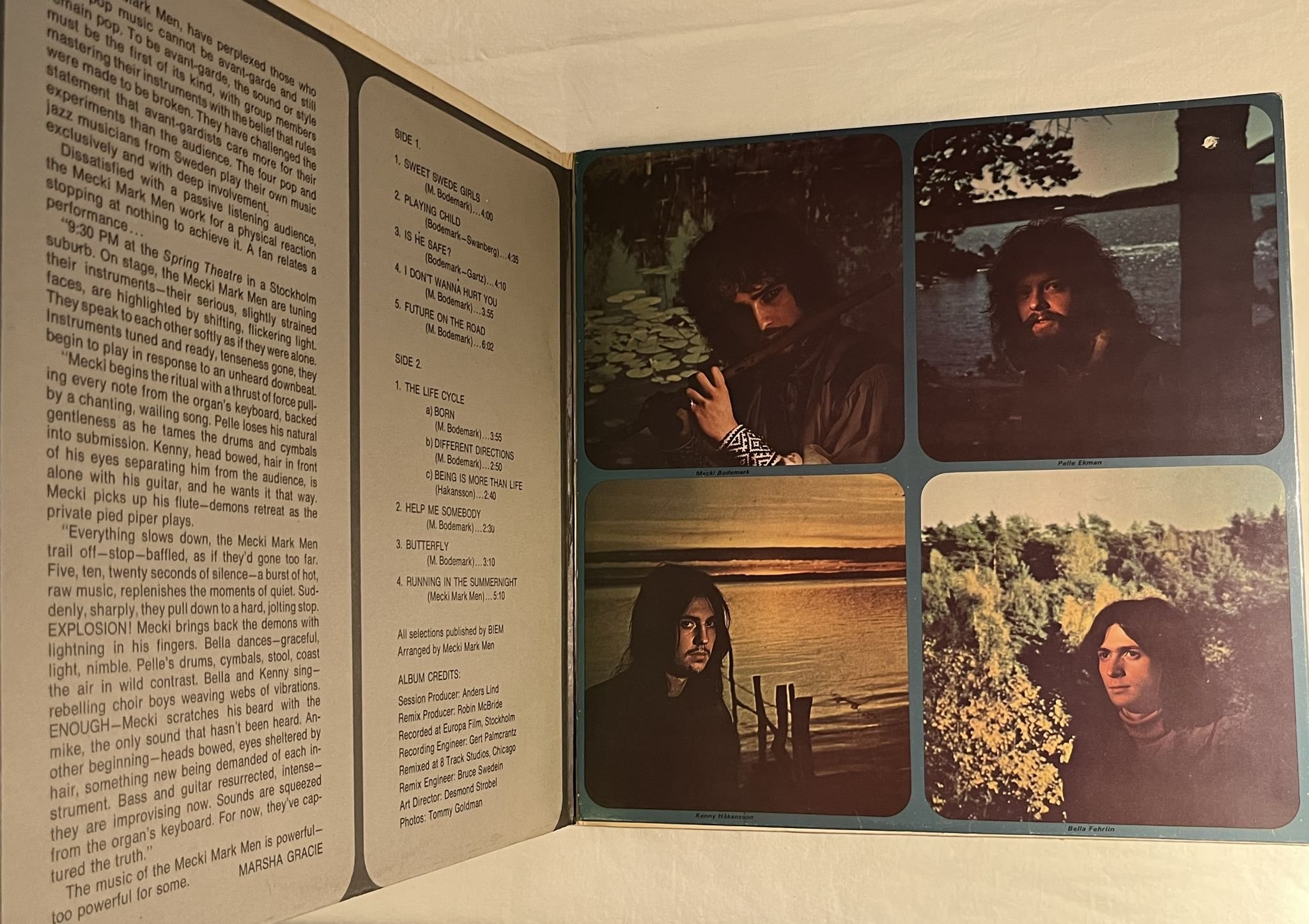 Omslagsbild för skivan MECKI MARK MEN running in the summer night LP -69 US LIMELIGHT LS 86068