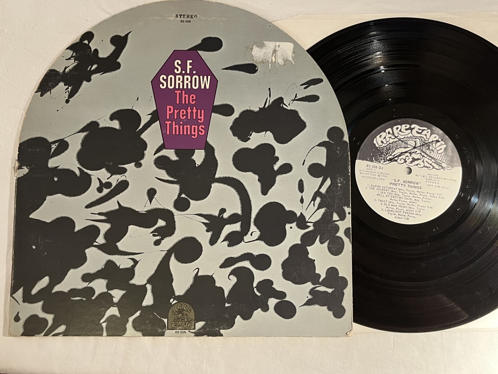 Omslagsbild för skivan THE PRETTY THINGS s.f. sorrow LP -69 US RARE EARTH RS 506 DJ *** RARE PROMO ***