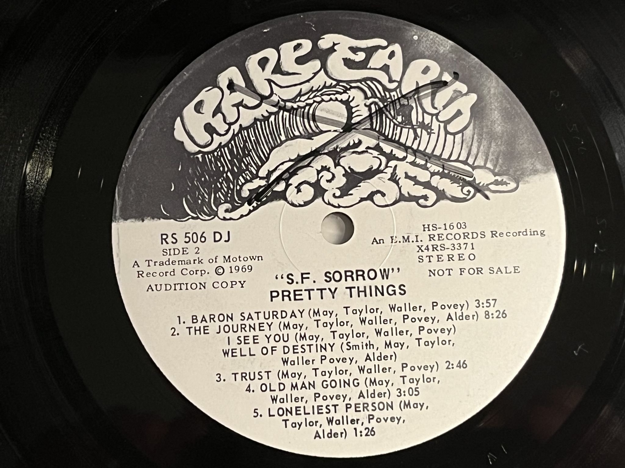 Omslagsbild för skivan THE PRETTY THINGS s.f. sorrow LP -69 US RARE EARTH RS 506 DJ *** RARE PROMO ***