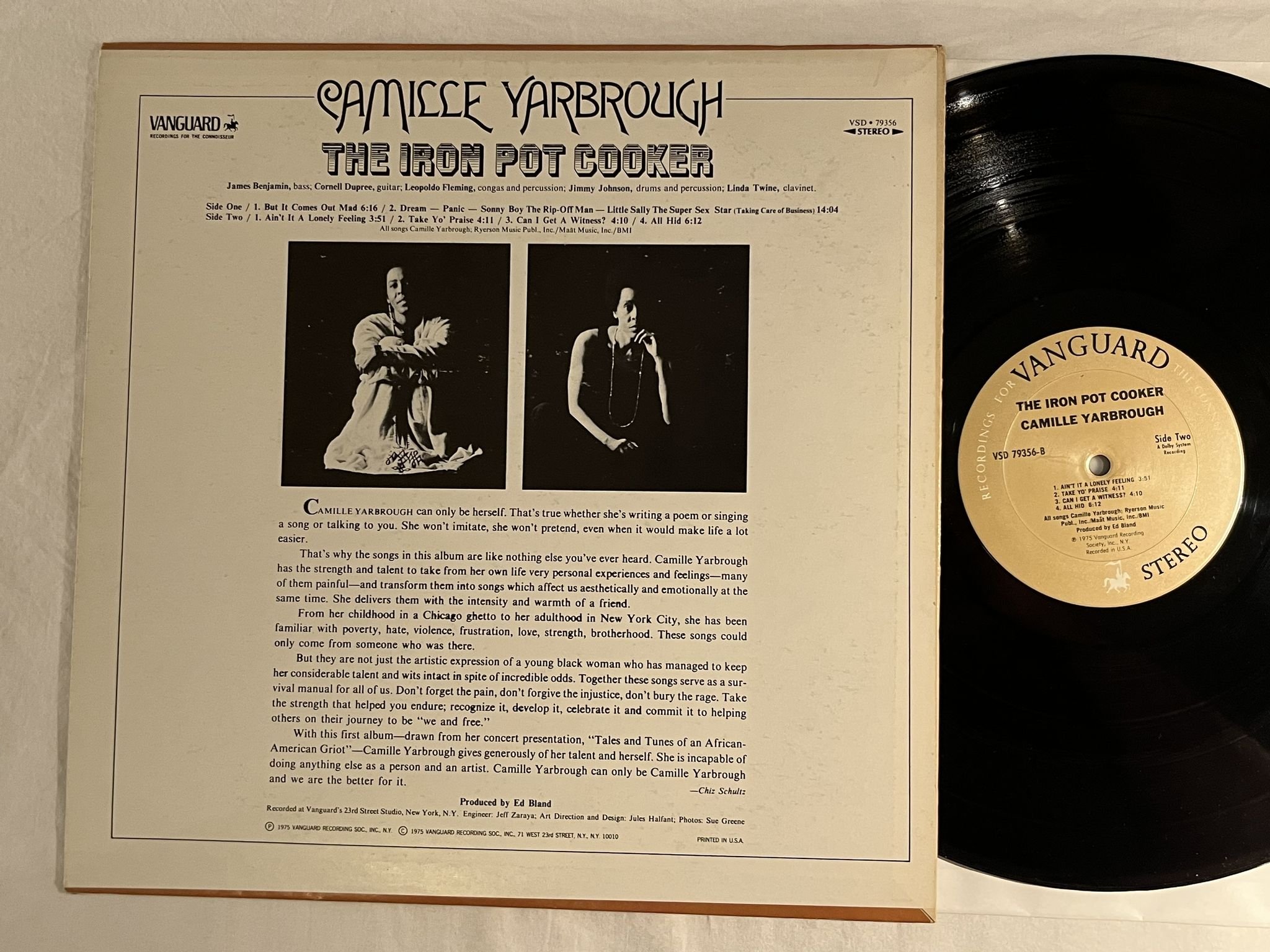 Omslagsbild för skivan CAMILLE YARBROUGH the iron pot cooker LP -75 US VANGUARD VSD 79356