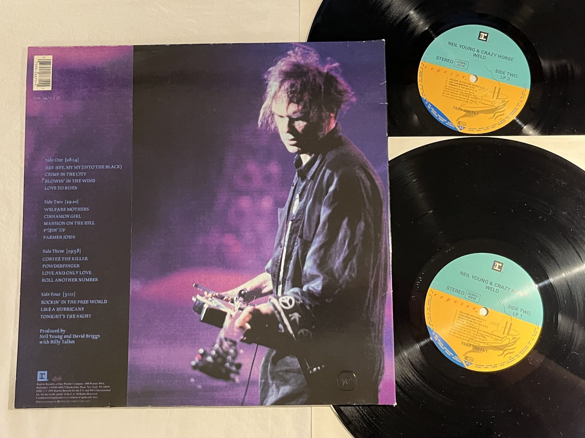 Omslagsbild för skivan NEIL YOUNG & CRAZY HORSE weld 2xLP -91 Ger REPRISE 7599 26671 1