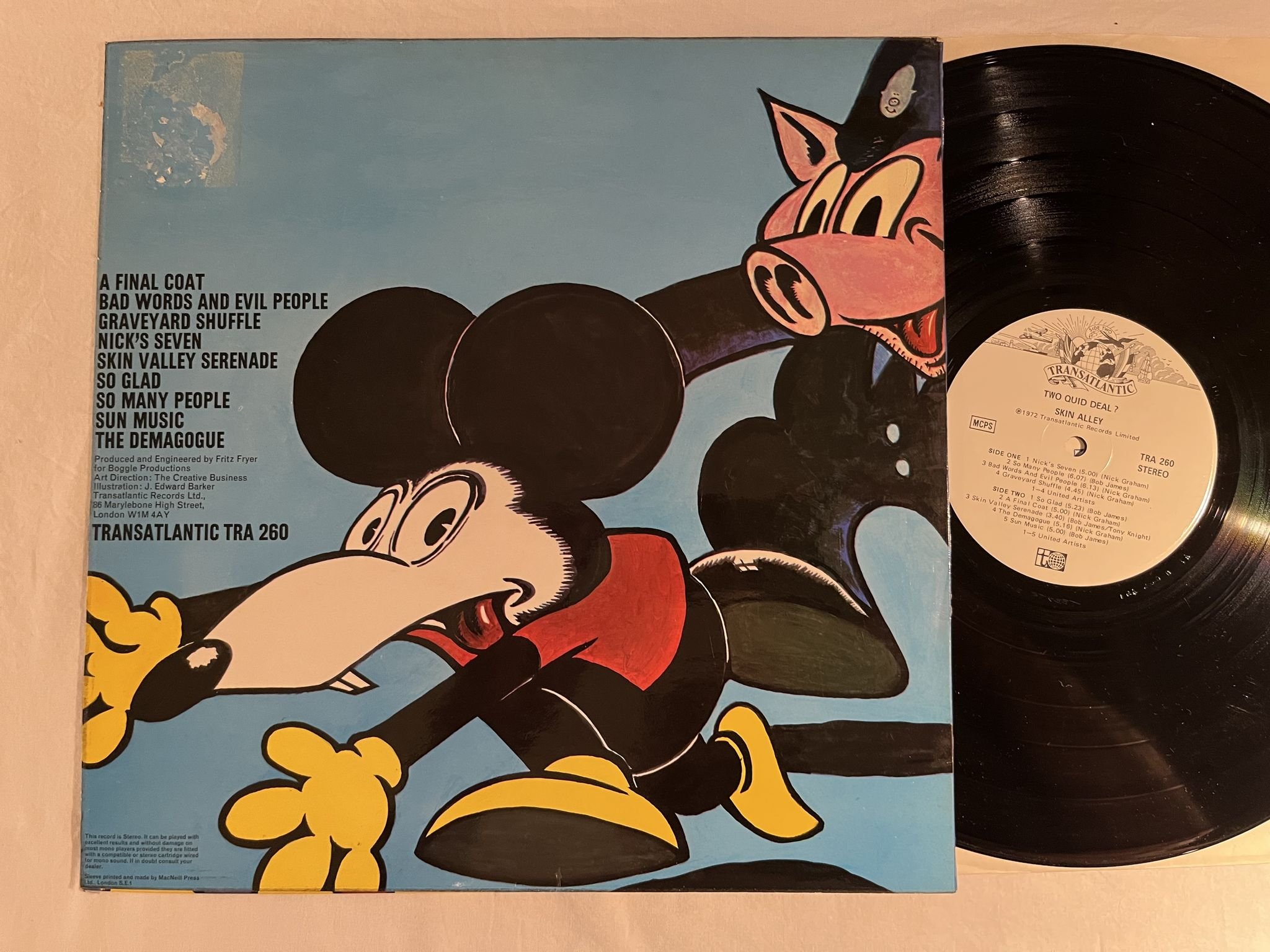 Omslagsbild för skivan SKIN ALLEY two quid deal? LP -72 TRANSATLANTIC TRA 260