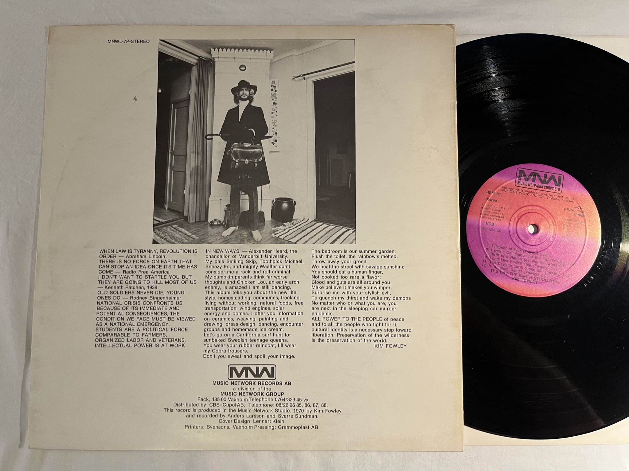 Omslagsbild för skivan KIM FOWLEY The Day The Earth Stood Still LP -70 MNWL-7P *** Heavy vinyl ***
