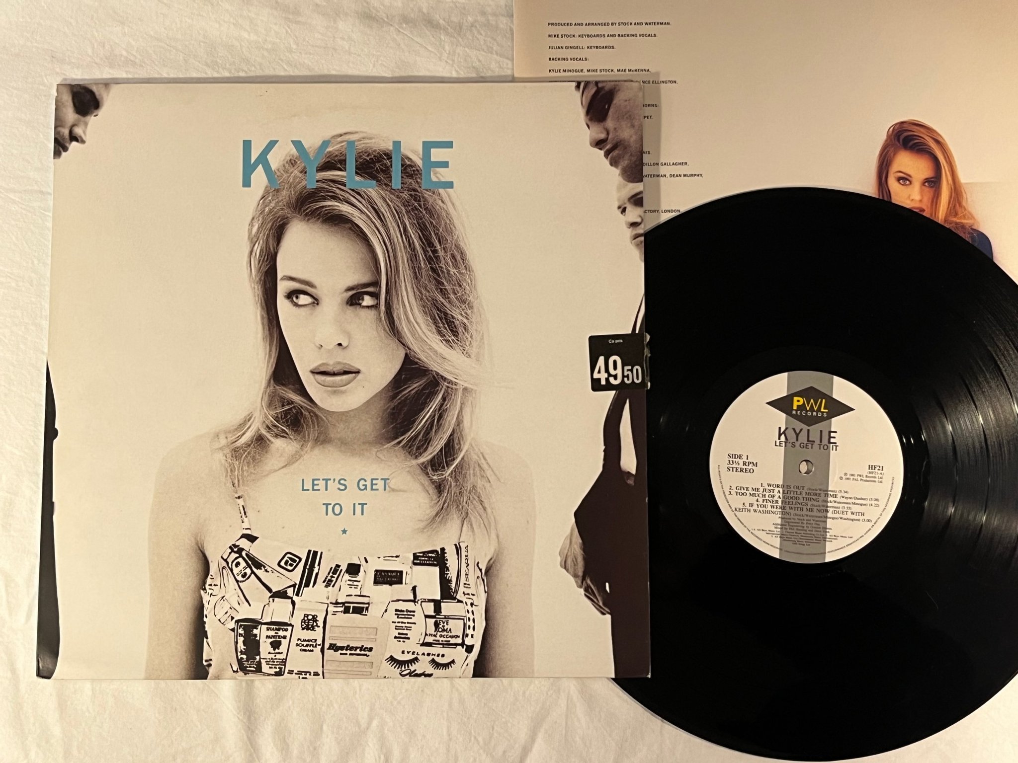 Omslagsbild för skivan KYLIE MINOGUE Let's Get To It LP -91 UK PWL HF21
