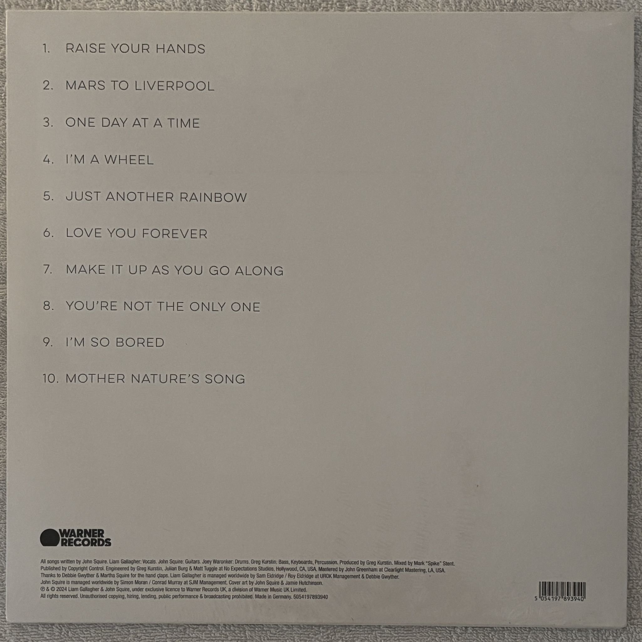 Omslagsbild för skivan LIAM GALLAGHER, JOHN SQUIRE LP- 2024 Warner Records – 5054197893940