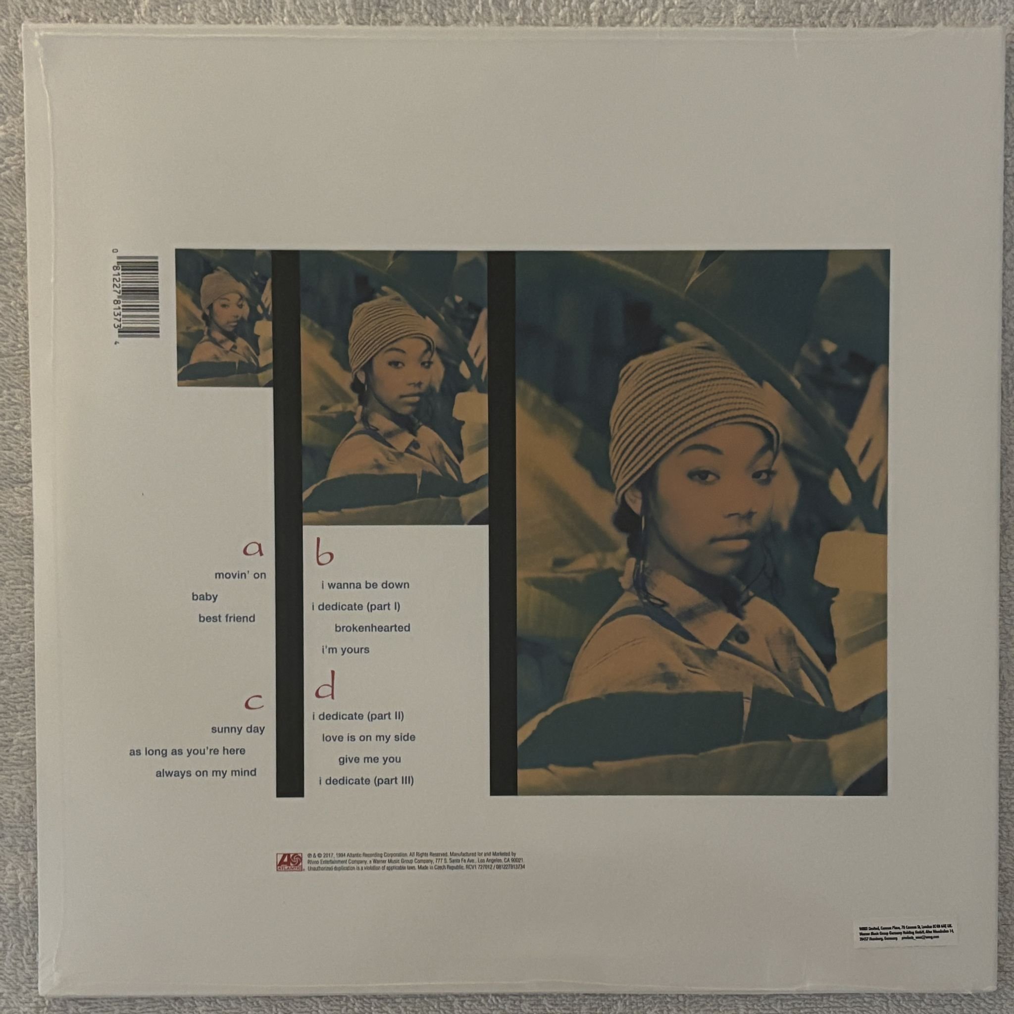 Omslagsbild för skivan BRANDY Brandy 2xLP- 2017 Atlantic – 081227813734