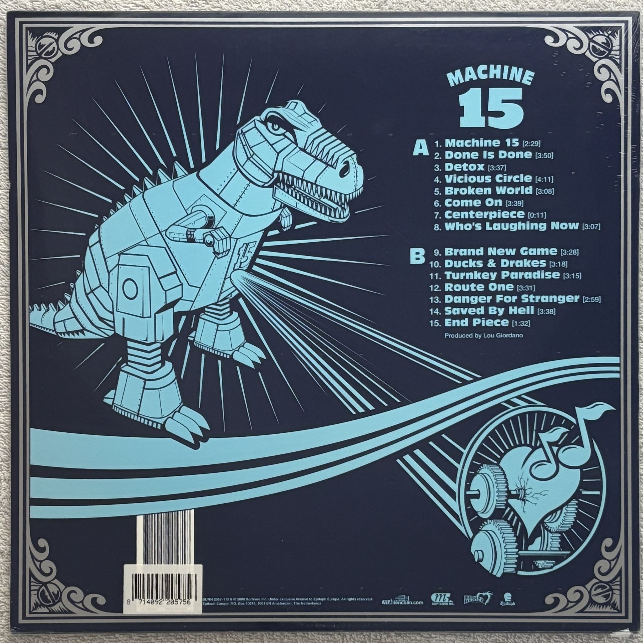 Omslagsbild för skivan MILLENCOLIN Machine 15 LP Burning Heart Records BURN 2057-1