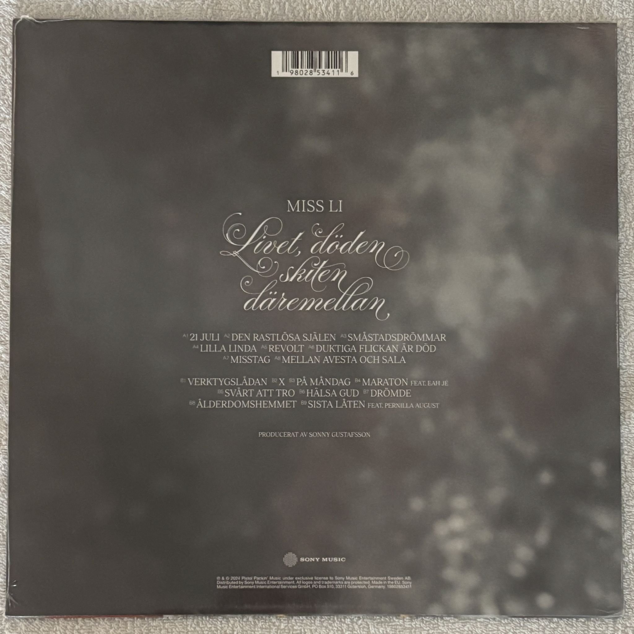 Omslagsbild för skivan MISS LI livet, döden, skiten däremellan LP Pistol Packin' Music 19802853411