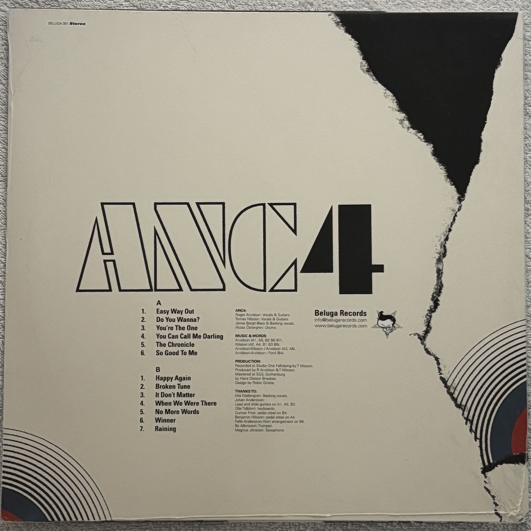 Omslagsbild för skivan ANC4 LP Beluga Music – Beluga 081