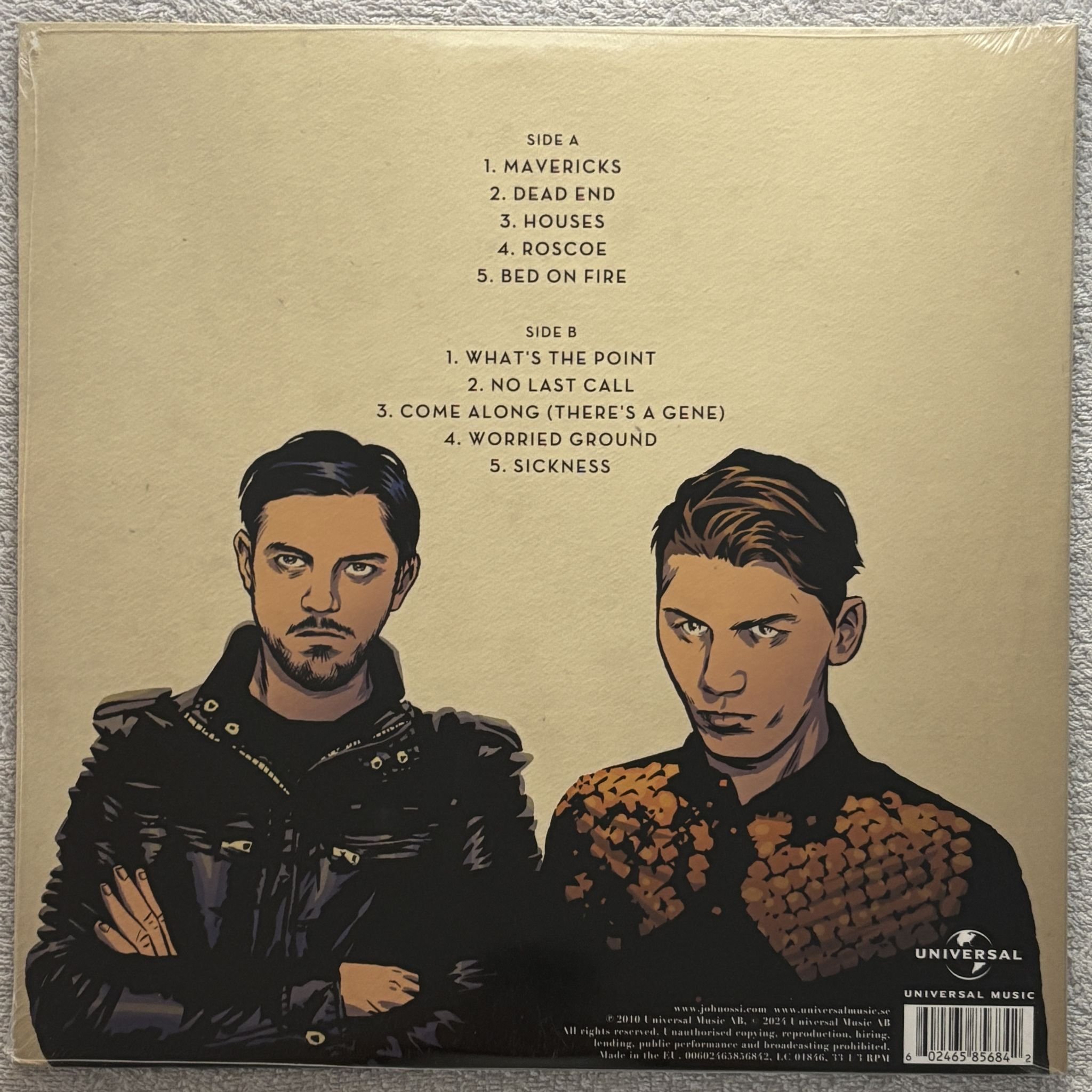 Omslagsbild för skivan JOHNOSSI mavericks LP- 2024 Universal Music 00602465856842