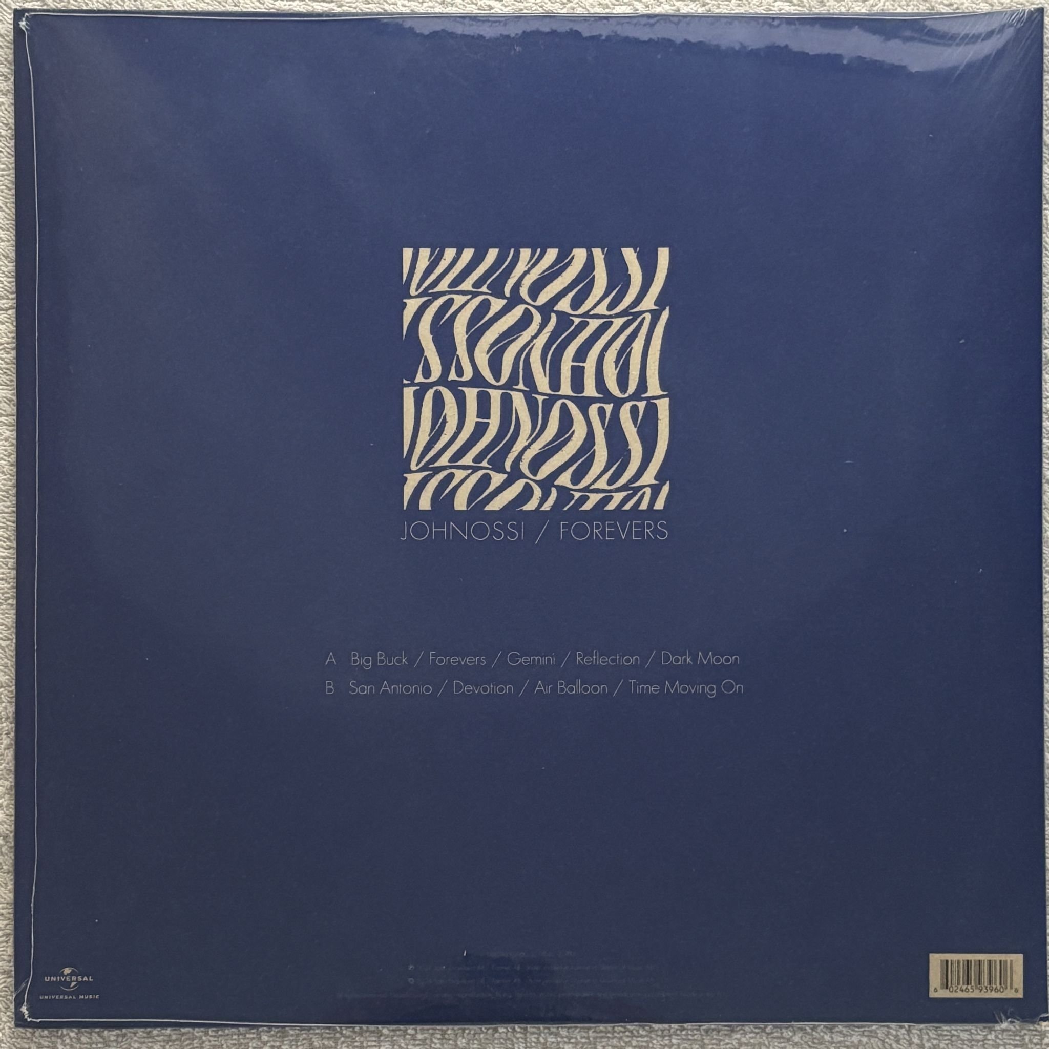 Omslagsbild för skivan JOHNOSSI forever LP Universal music 0620246593960