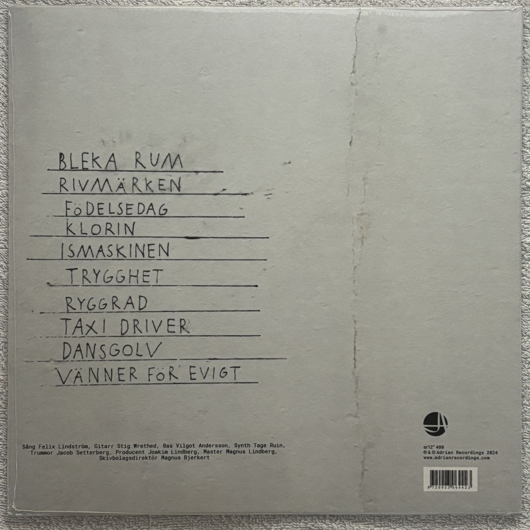 Omslagsbild för skivan AGITATOR vänner för evigt LP Adrian Recordings ar12" 480