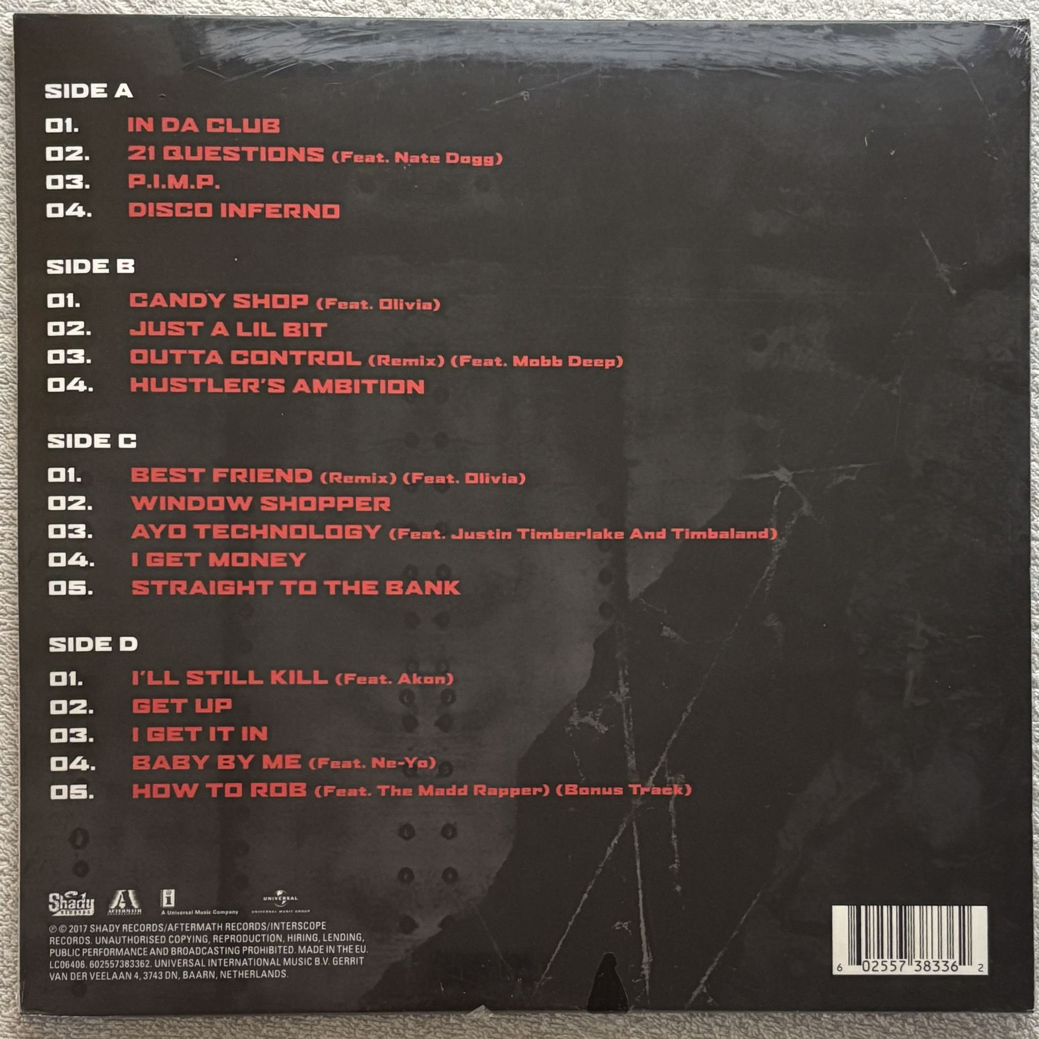 Omslagsbild för skivan 50 CENT best of 2xLP Shady Records 602557383362