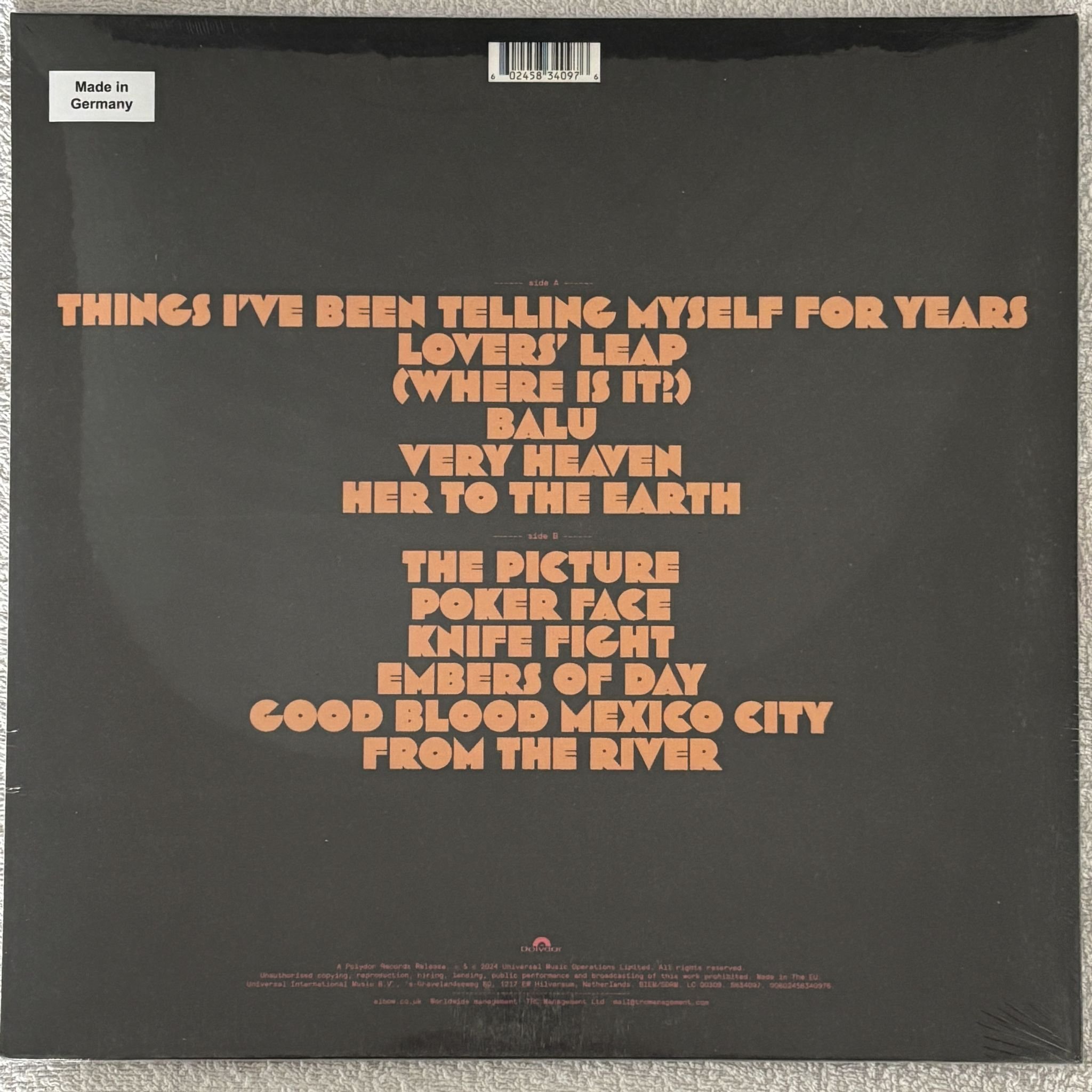 Omslagsbild för skivan ELBOW Audio vertigo LP Polydor 5834097