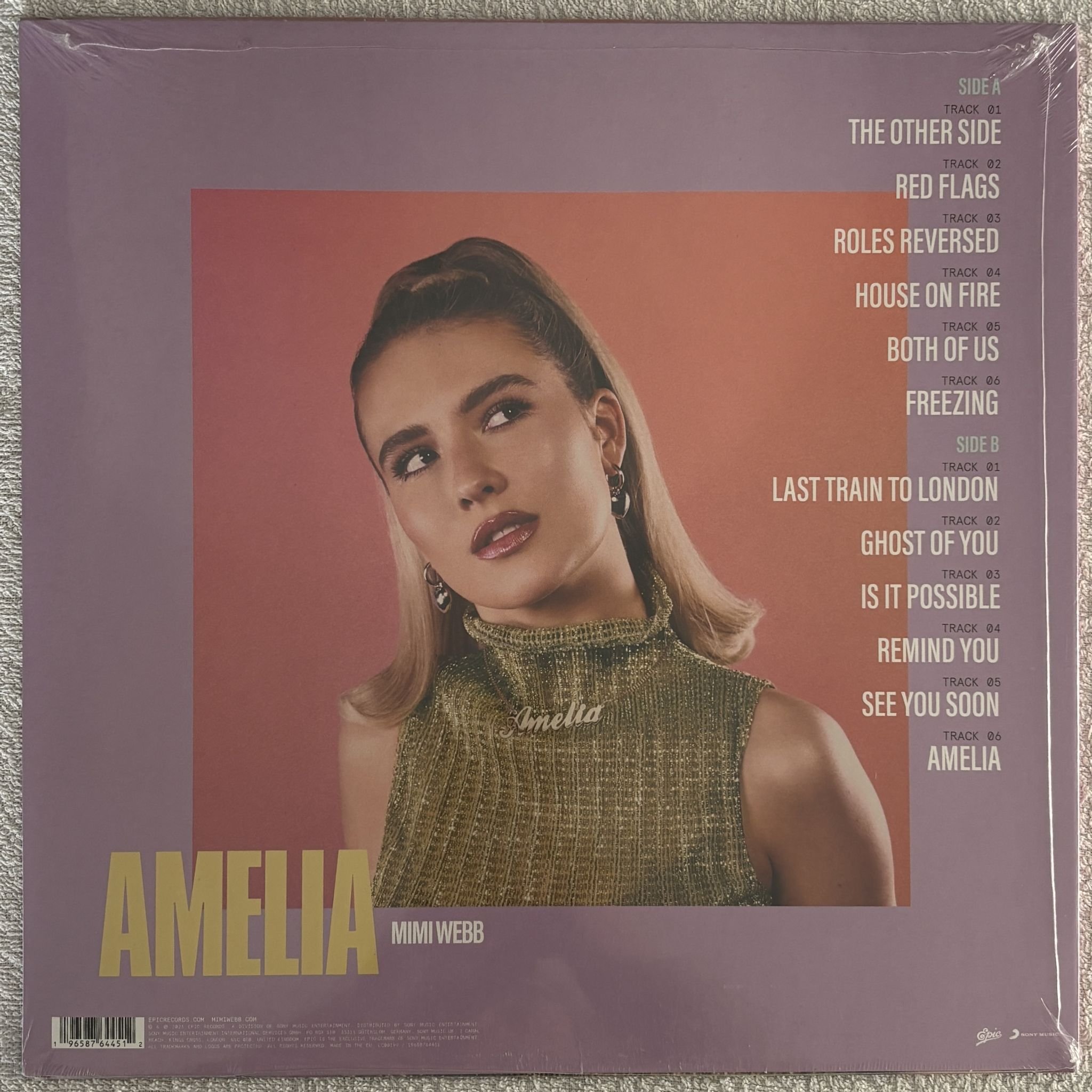 Omslagsbild för skivan MIMI WEBB Amelia LP Epic 19658764451