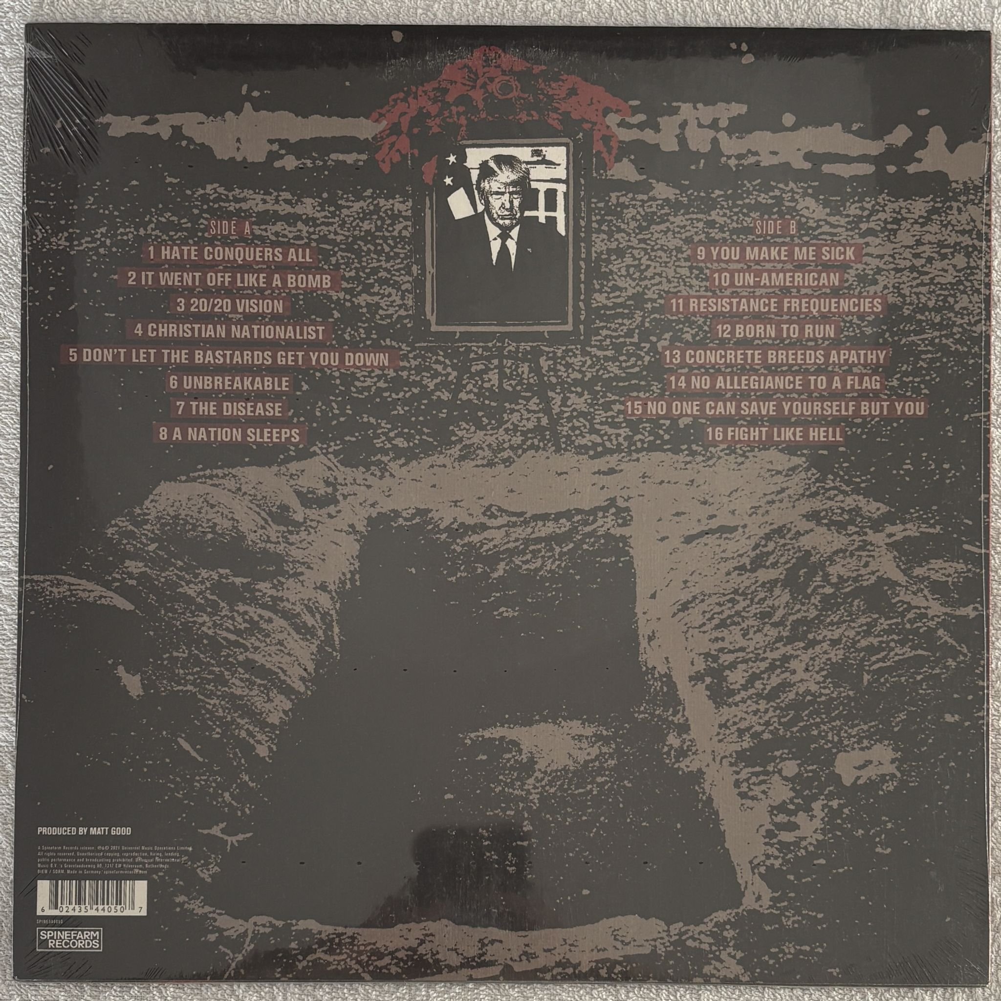 Omslagsbild för skivan ANTI-FLAG 20/20 Division LP Spinefarm Records SPINE544050