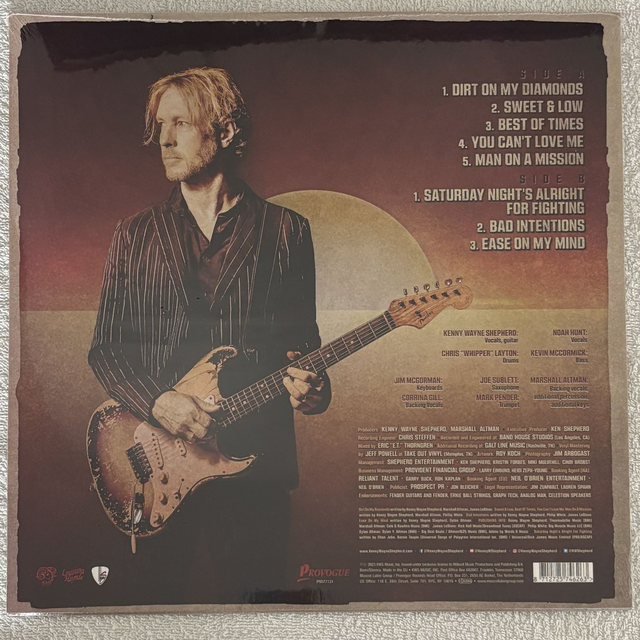 Omslagsbild för skivan KENNY WAYNE SHEPHERD Dirt On My Diamonds Volume 1 LP Provogue PRD77131