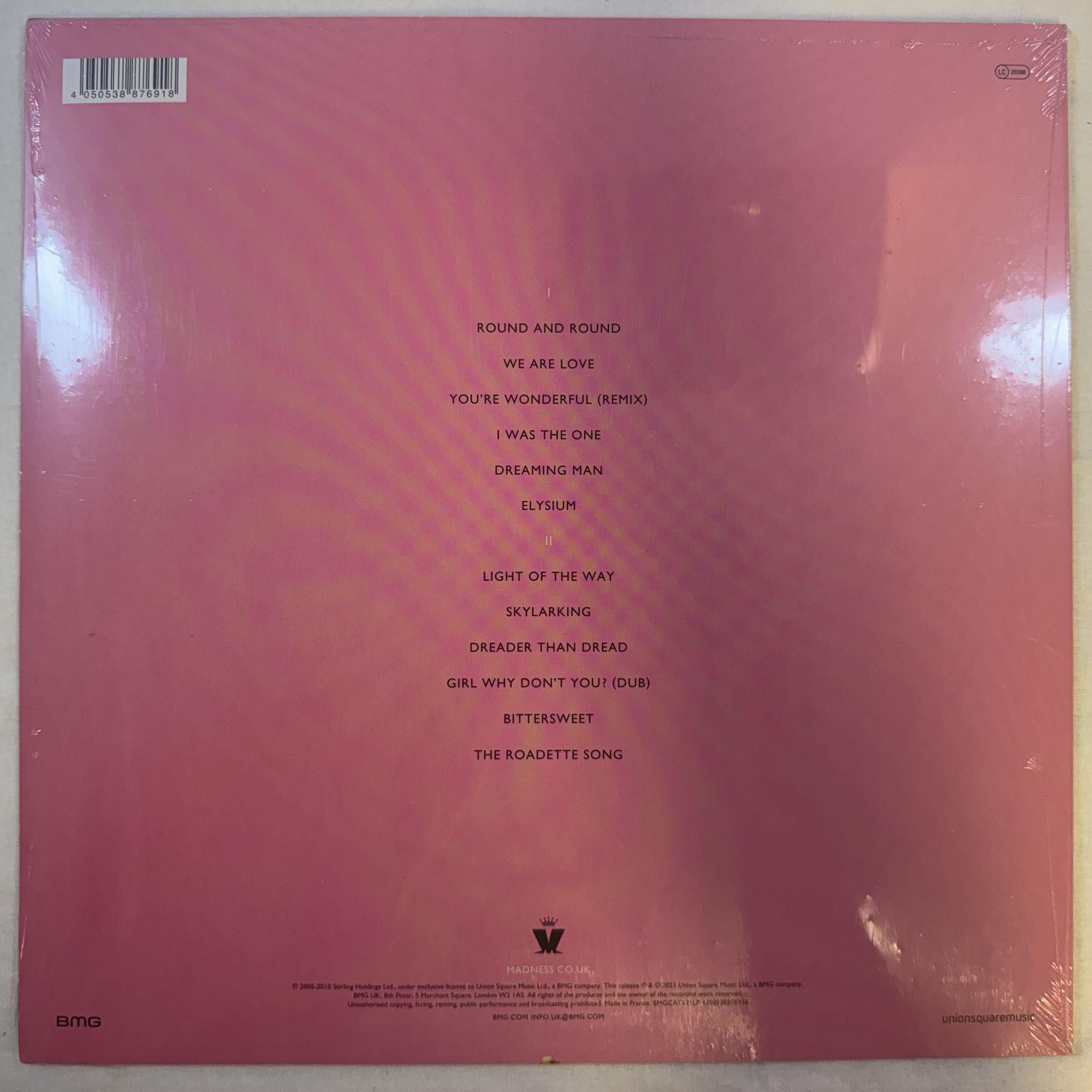 Omslagsbild för skivan MADNESS I do like to be B-side the A-side LP -2023 BMGCAT621LP