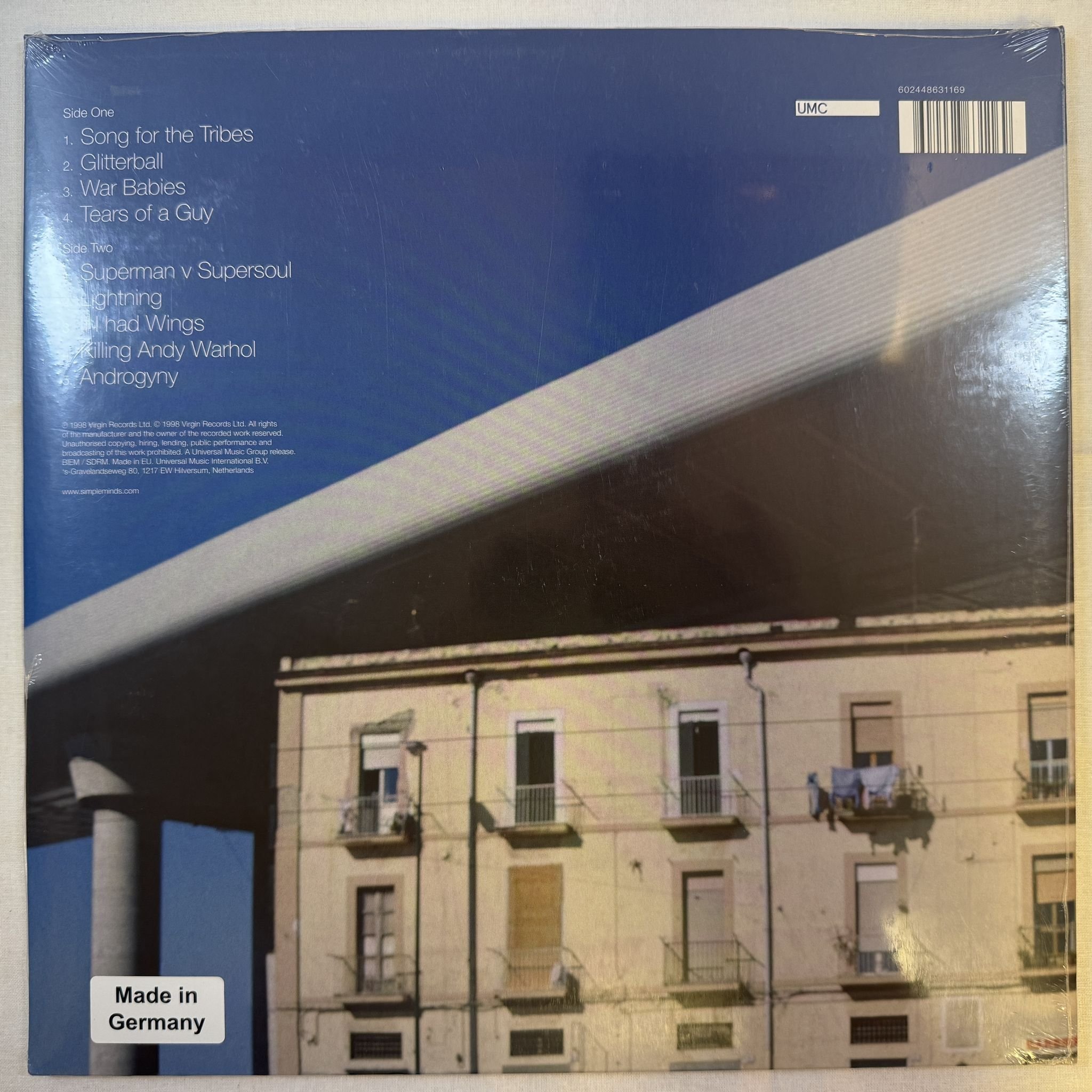 Omslagsbild för skivan SIMPLE MINDS neapolis LP -2023 UMC – 602448631169