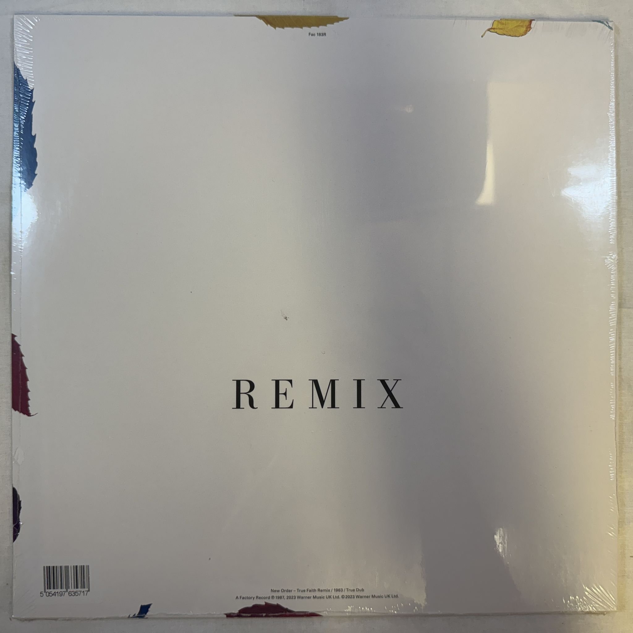 Omslagsbild för skivan NEW ORDER true faith remix 12" -2023 Factory – Fac 183R