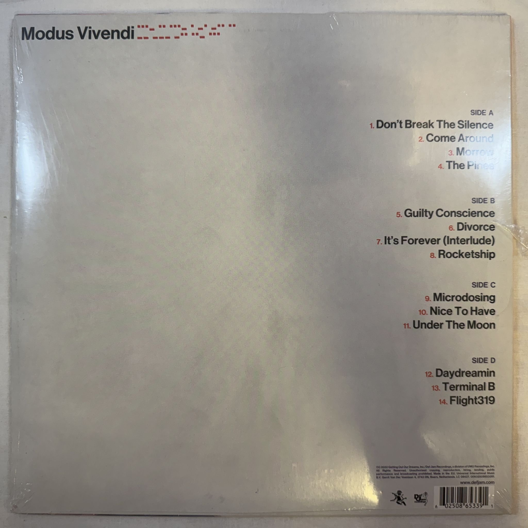 Omslagsbild för skivan 070 SHAKE modus vivendi 2XLP -2020 Getting Out Our Dreams – 00602508653391