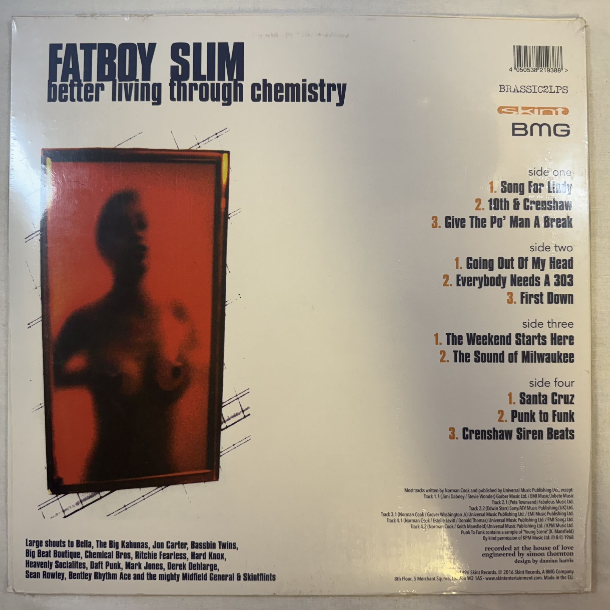 Omslagsbild för skivan FATBOY SLIM better living through chemistry 2XLP -2016 Skint – BRASSIC2LPS