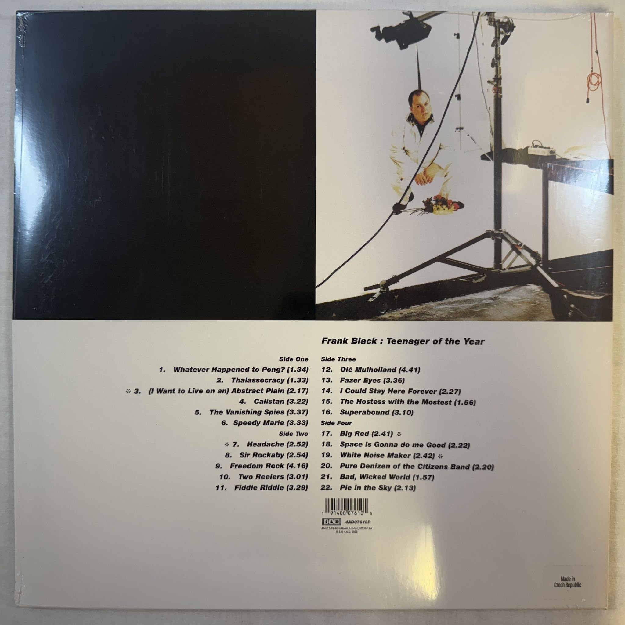 Omslagsbild för skivan FRANK BLACK teenager of the year 2XLP -2025 4AD – 4AD0761LP