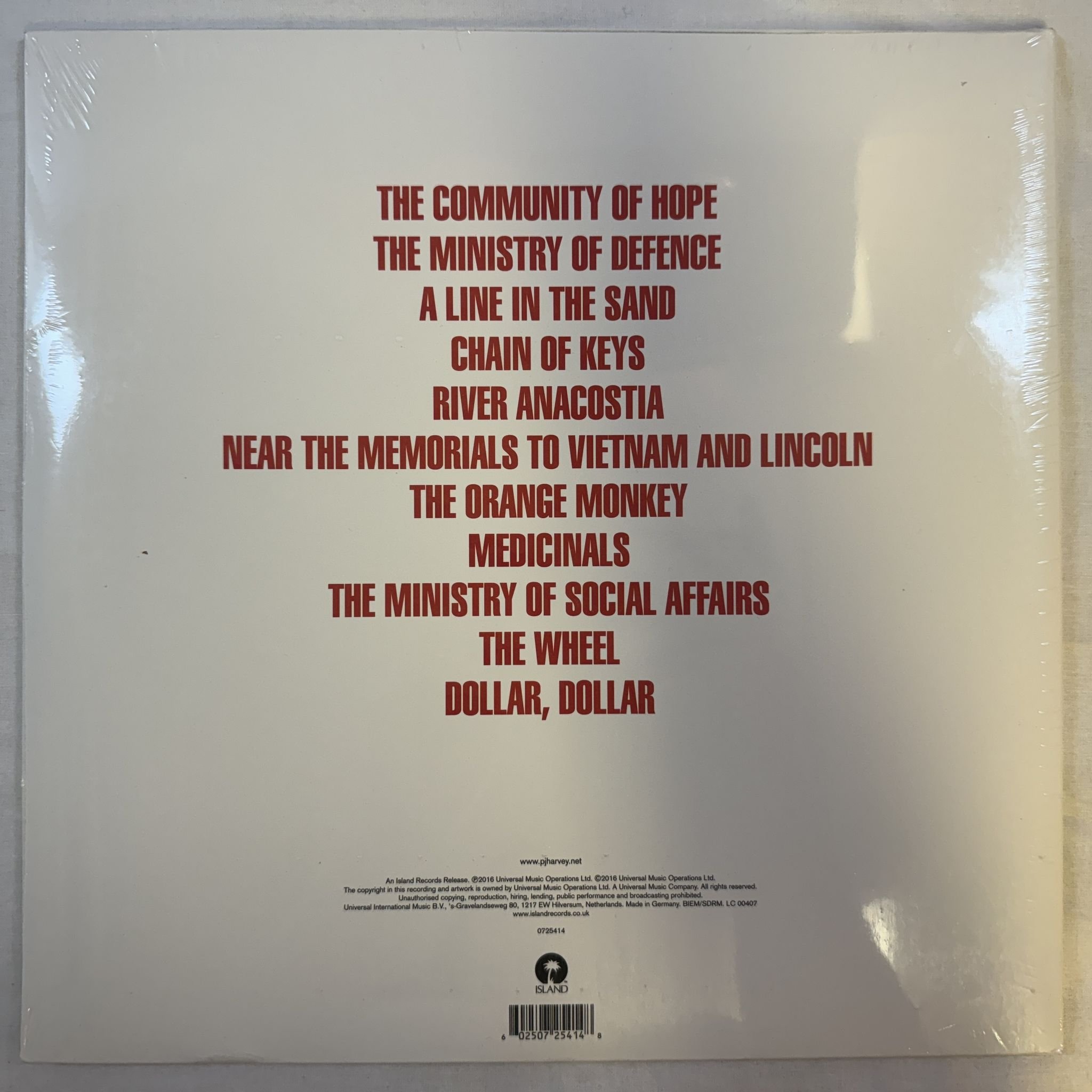 Omslagsbild för skivan PJ HARVEY the hope six demolition project LP -2022 Island Records – 0725414