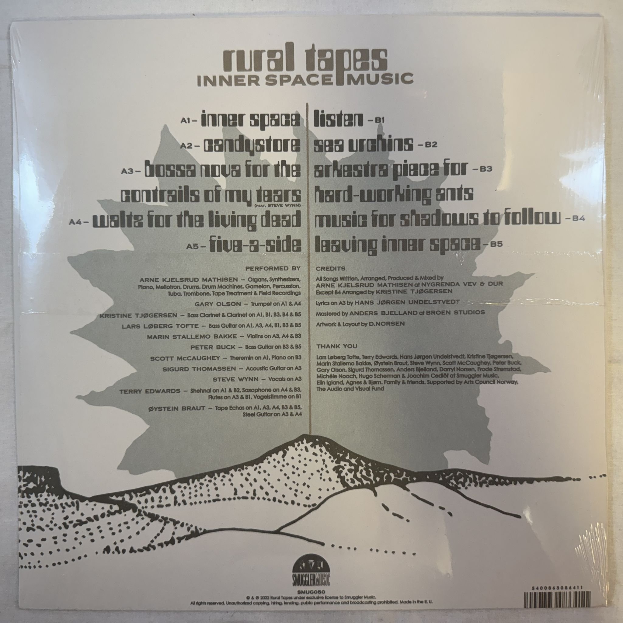 Omslagsbild för skivan RURAL TAPES inner space music LP -2022 Smuggler Music – SMU050