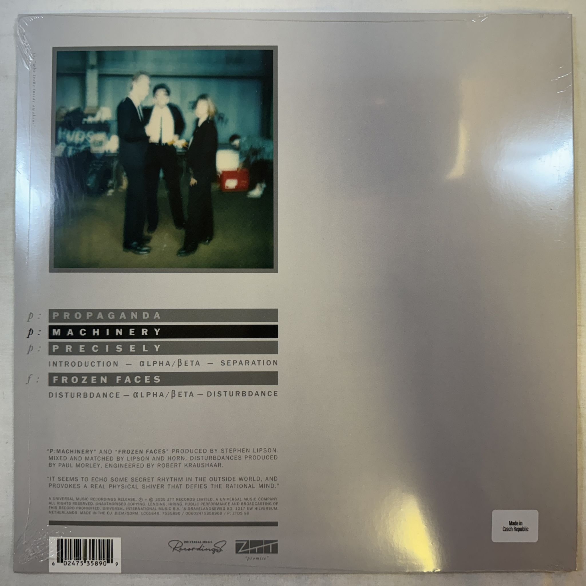 Omslagsbild för skivan PROPAGANDA p:Machinery 12" -2025 ZTT – 7535890