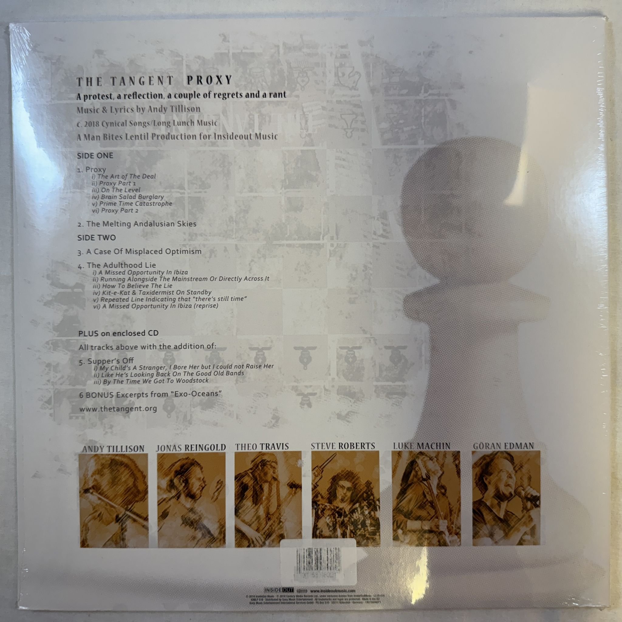 Omslagsbild för skivan THE TANGENT proxy LP -2018 Inside Out Music – IOMLP 518