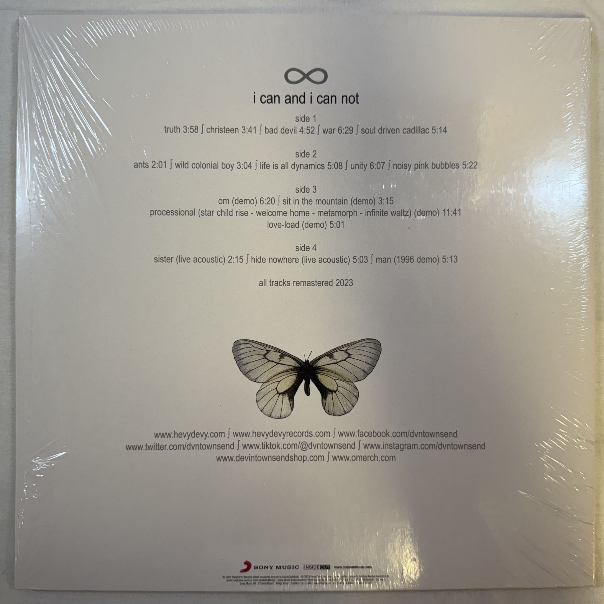 Omslagsbild för skivan DEVIN TOWNSEND infinity 2XLP -2023 Inside Out Music – IOM691