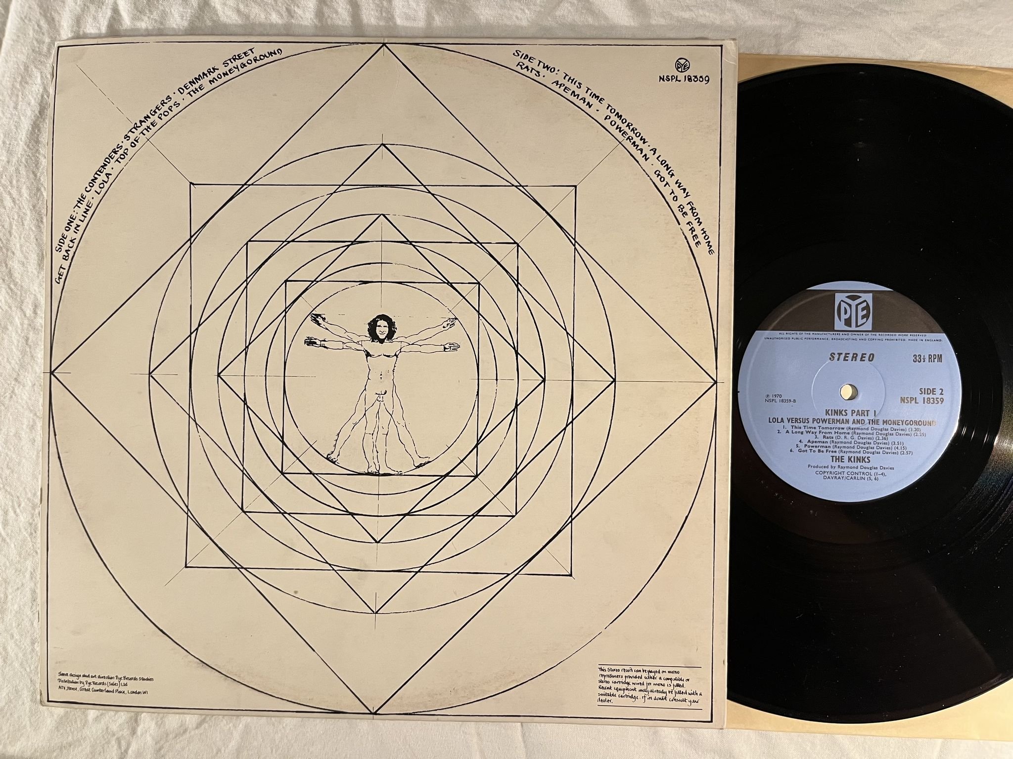 Omslagsbild för skivan THE KINKS part I LP -70 UK PYE NSPL 18359