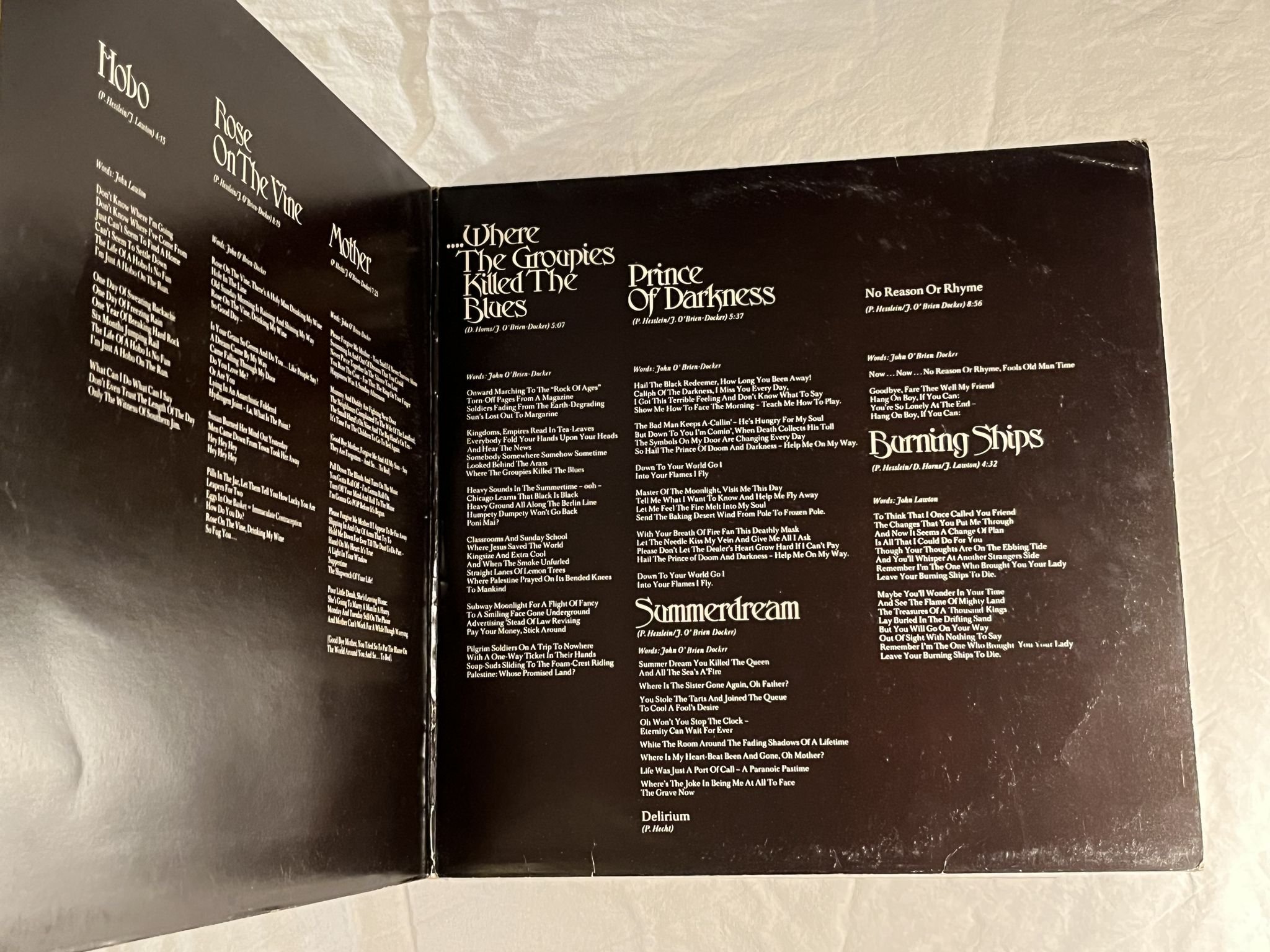 Omslagsbild för skivan LUCIFER'S FRIEND where the groupies killed the blues LP -72 Ger VERTIGO 6360 602