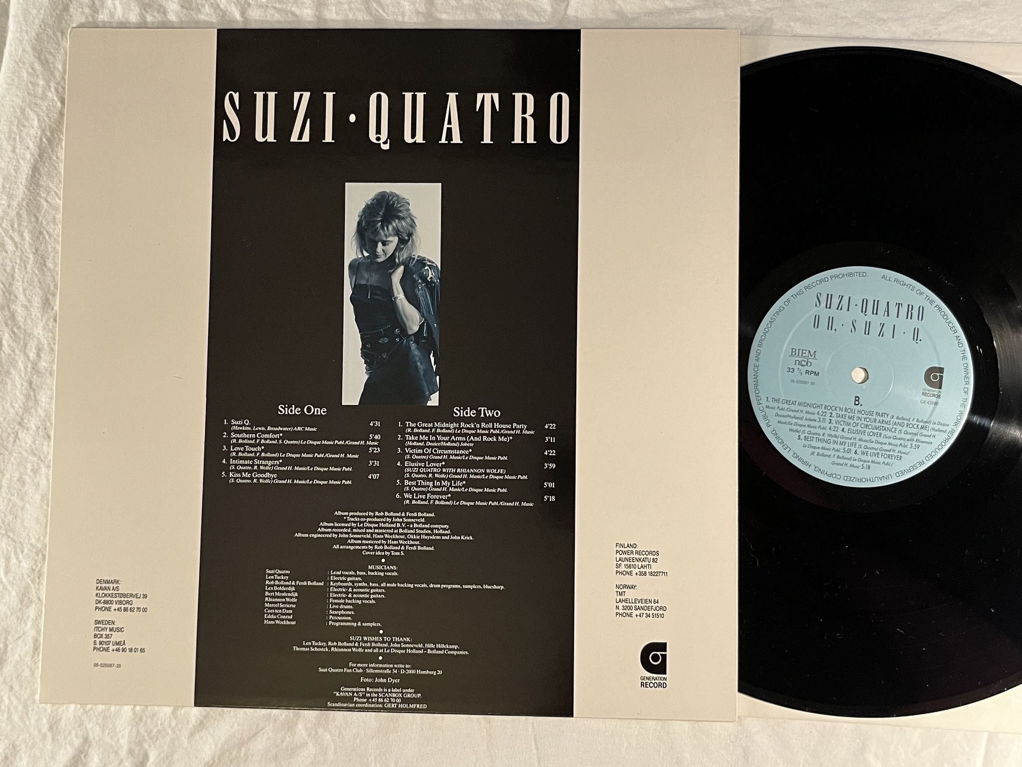 Omslagsbild för skivan SUZI QUATRO oh suzi q LP -91 ncb GENERATION GR 42 080
