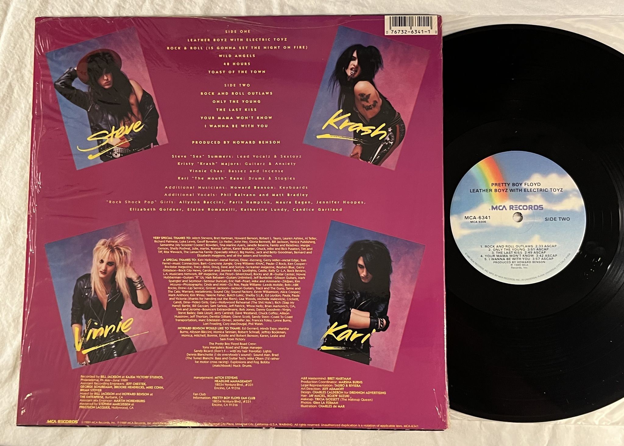 Omslagsbild för skivan PRETTY BOY FLOYD Leather Boyz With Electric Toyz LP -89 US MCA 6341