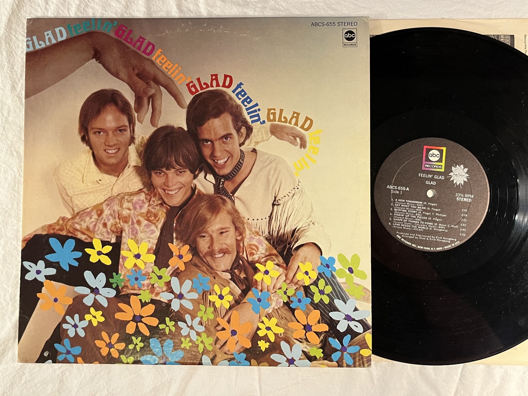 Omslagsbild för skivan GLAD Feelin' Glad LP -69 US ABC ABCS-655 *** Sunshine pop/psych ***