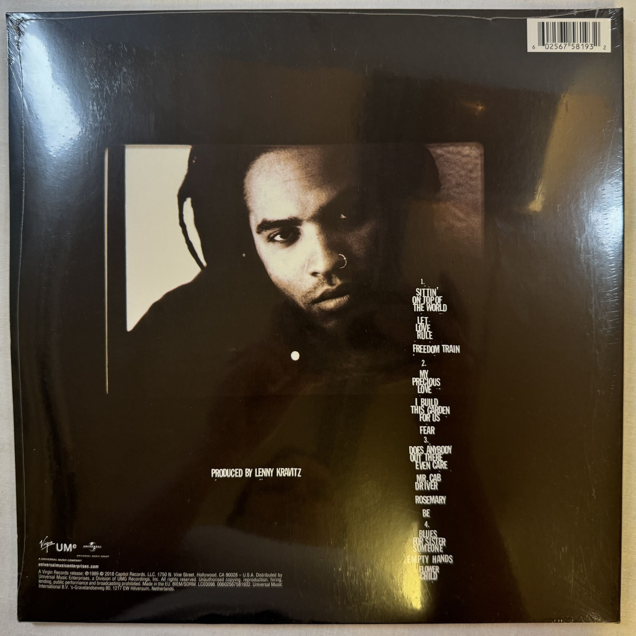 Omslagsbild för skivan LENNY KREVITZ let love rule 2XLP -2018 Virgin – 00602567581932
