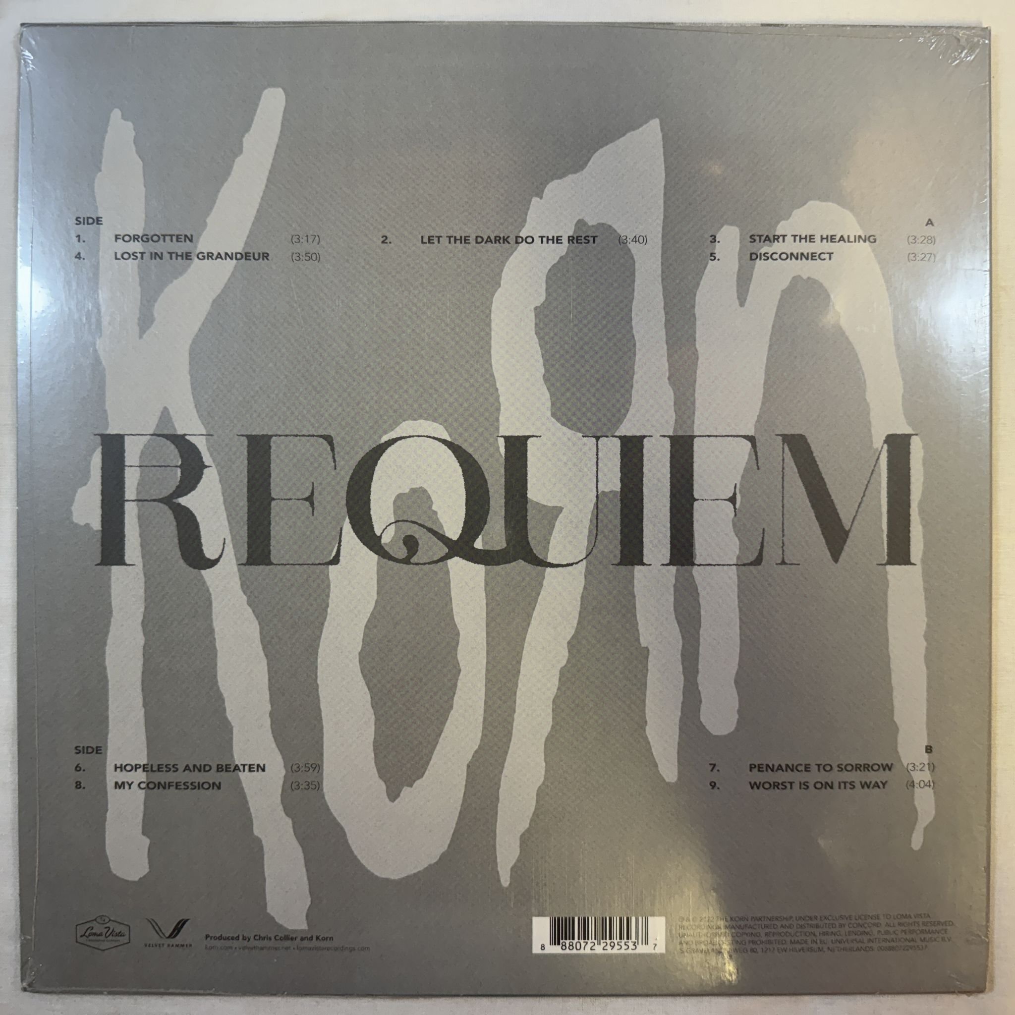 Omslagsbild för skivan KORN requiem LP -2022 Loma Vista – LVR02306