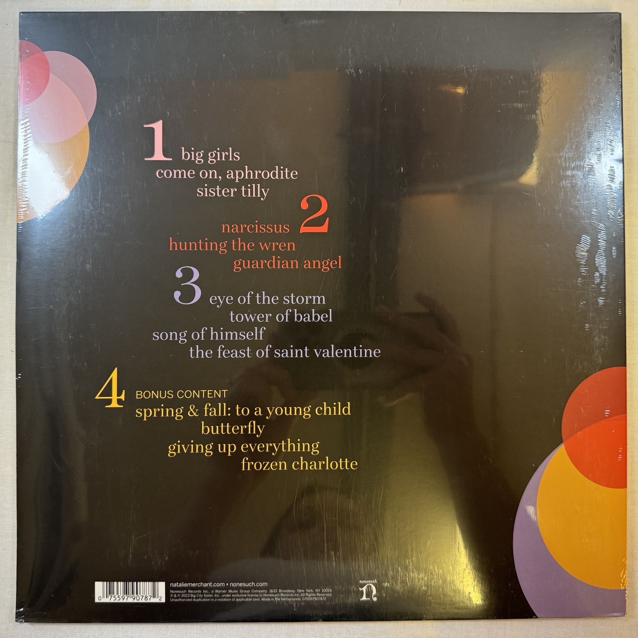 Omslagsbild för skivan NATALIE MERCHANT keep your courage 2XLP -2023 Nonesuch – 075597907209