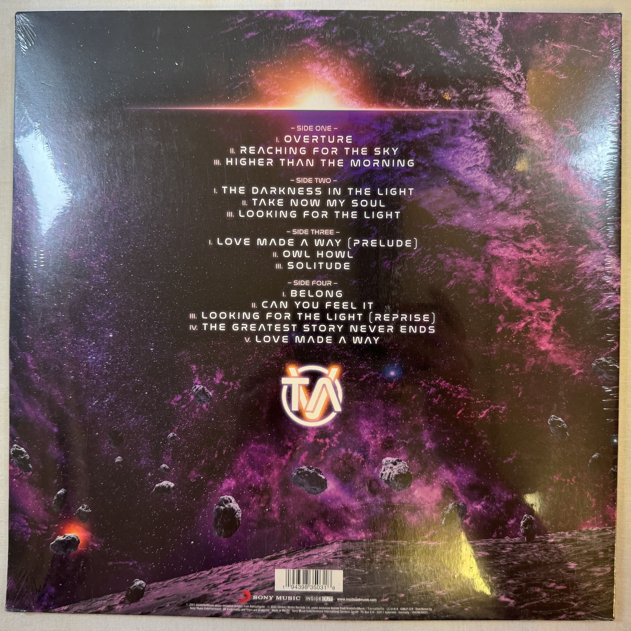 Omslagsbild för skivan TRANSATLANTIC the absolute universe 2XLP Inside Out Music – IOMLP 574