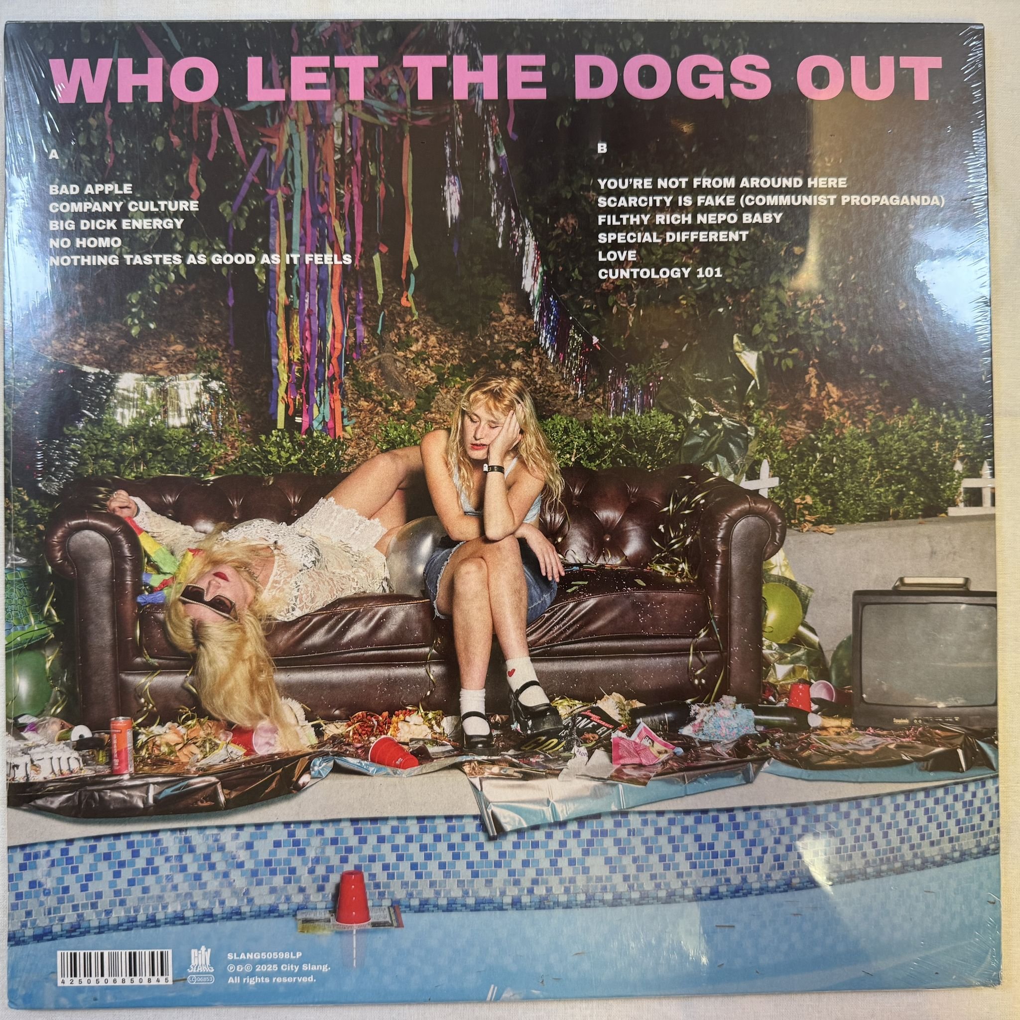 Omslagsbild för skivan LAMBRINI GIRLS who let the dogs out LP -2025 City Slang – SLANG5098LP
