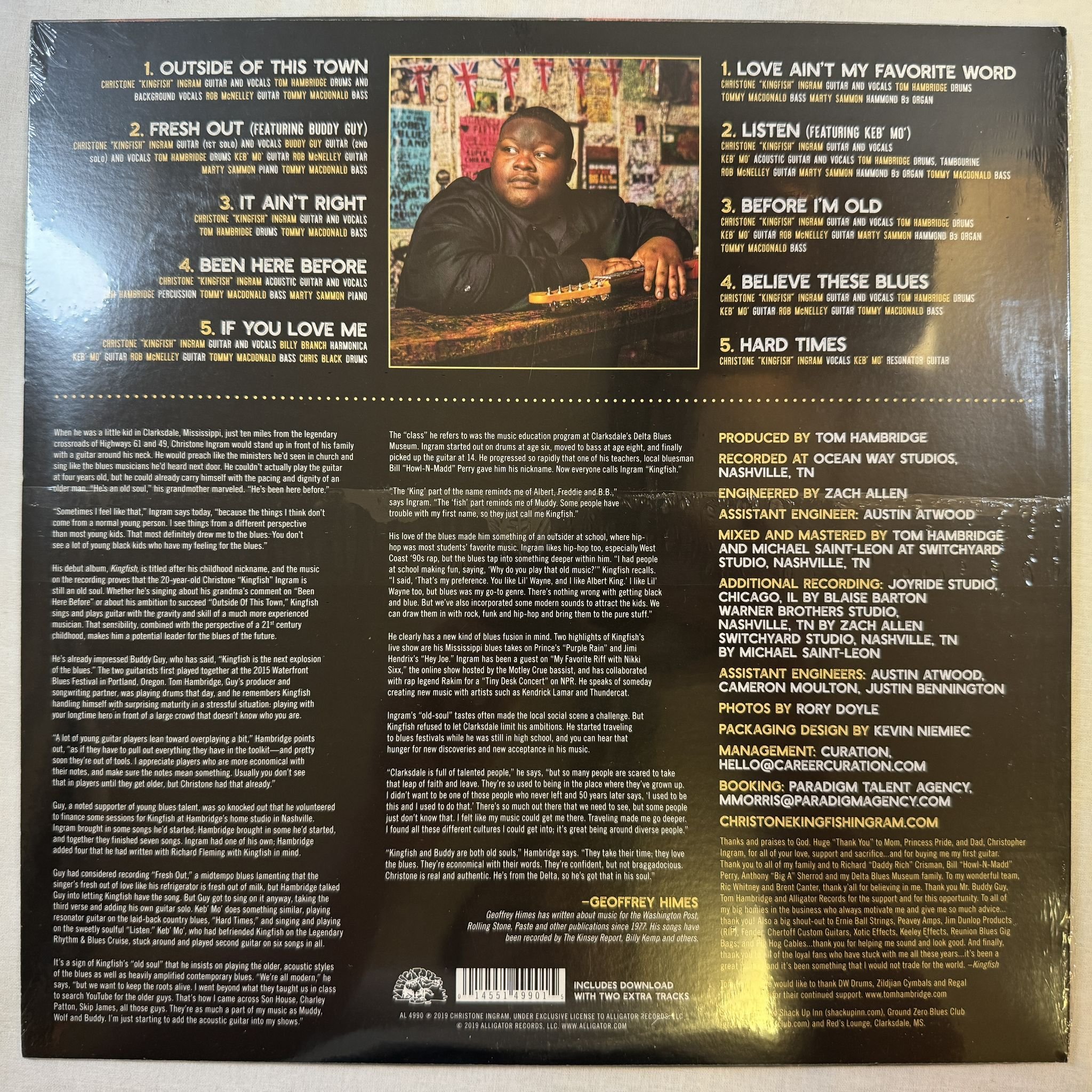 Omslagsbild för skivan CHRISTONE "KINGFISH" INGRAM kingfish LP -2022 Alligator Records – AL 4990