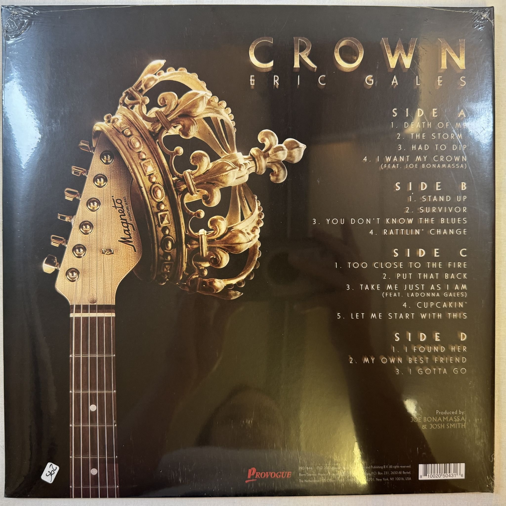 Omslagsbild för skivan ERIC GALES crown 2XLP -2022 Provogue – PRD76441
