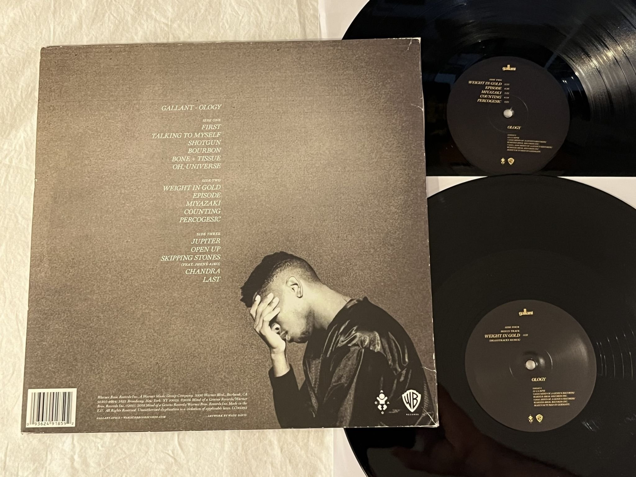 Omslagsbild för skivan GALLANT ology 2xLP 2016 Eu MIND OF A GENIUS 9362-49185-9