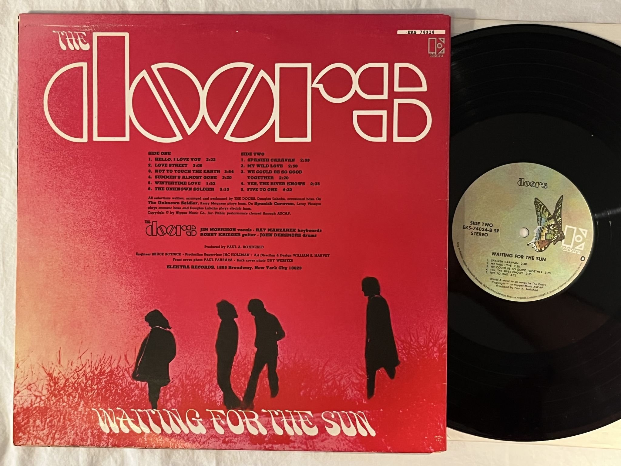 Omslagsbild för skivan THE DOORS wating for the sun LP ELEKTRA EKS 74024 SP
