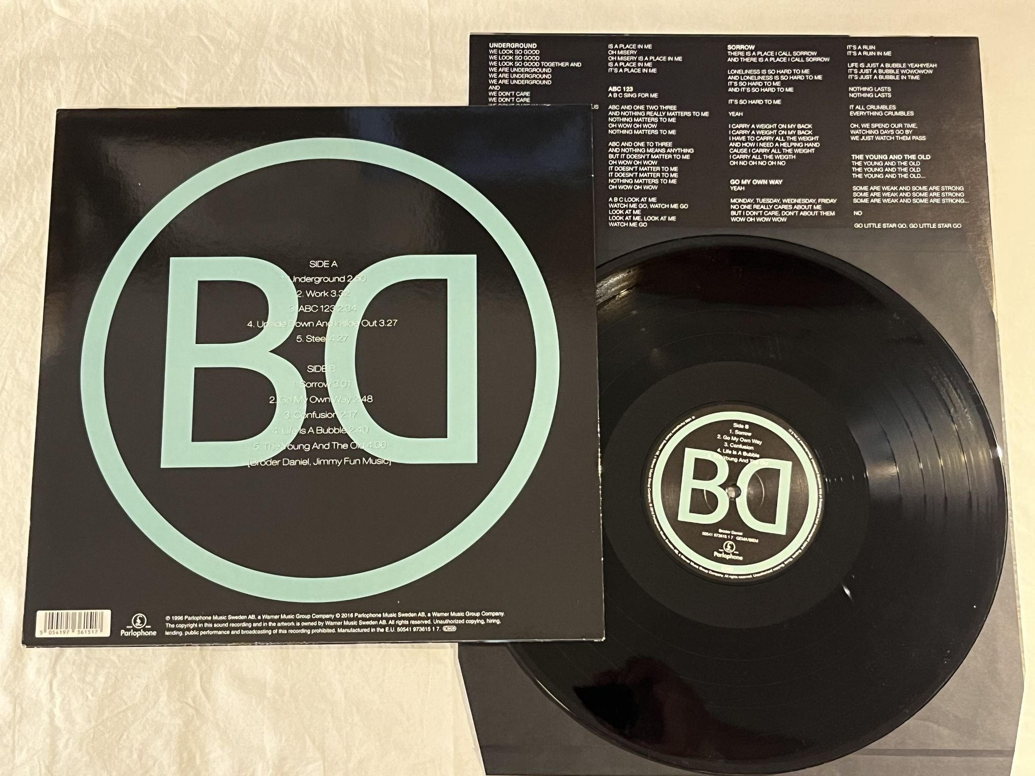 Omslagsbild för skivan BRODER DANIEL s/t LP 2016 PARLOPHONE 5054197361517